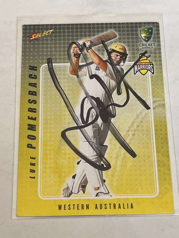 Cricket Card - **SIGNED** Luke Pomersbach 2008 Select Cricket Card