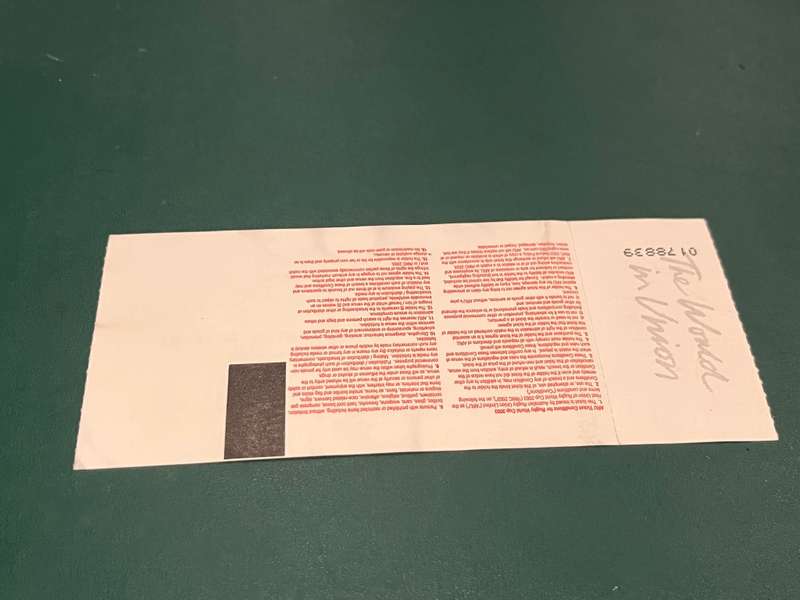 Rugby Ticket - South-Africa vs Uruguay Subiaco Oval 2003 RWC 11/10/2003