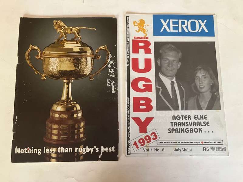 Rugby Programmes * 2 (1993 Lion Cup FINAL & Vol 1 Nr 6 Transvaal 1993)