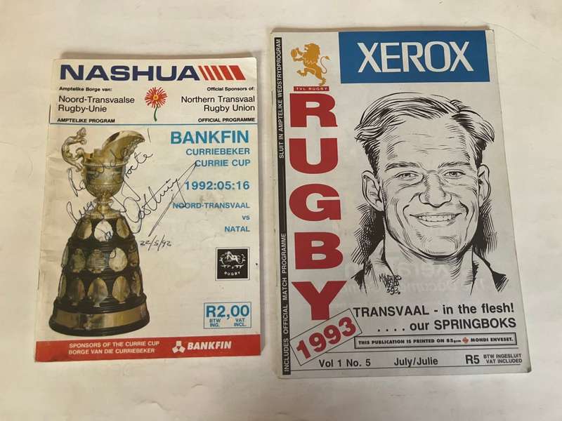 Rugby Programme * 2 (16 May1992 & 10 Jul 1993)
