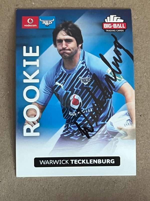 Rugby Card - *SIGNED* Warwick Tecklenburg 2012 Big Ball Rugby Card
