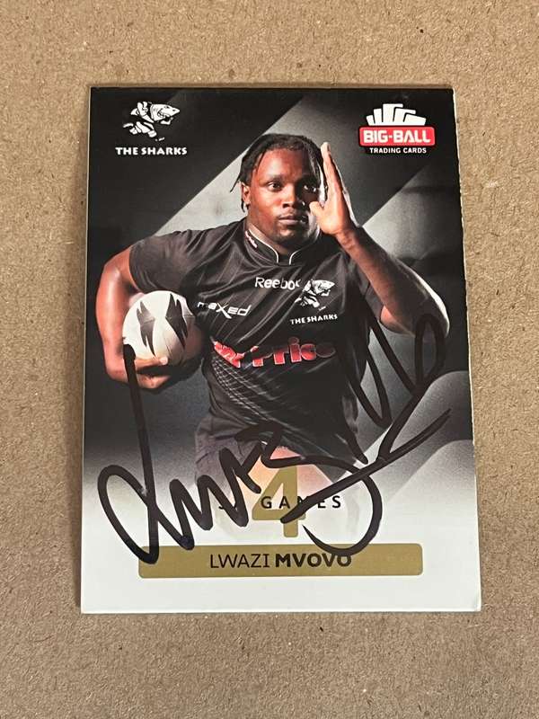 Rugby Card - *SIGNED* Lwazi Mvovo 2012 Big Ball Rugby Card
