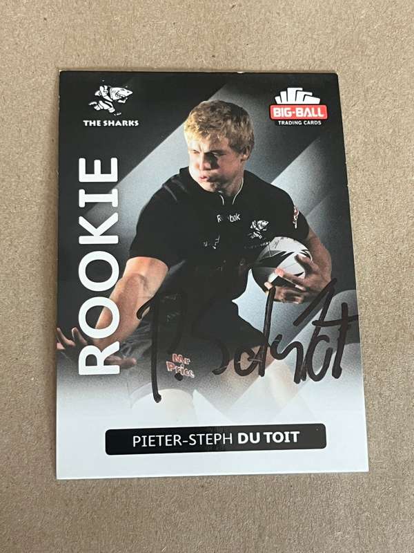 Rugby Card - *SIGNED* 2012 Pieter Steph du Toit Big Ball Rugby Card