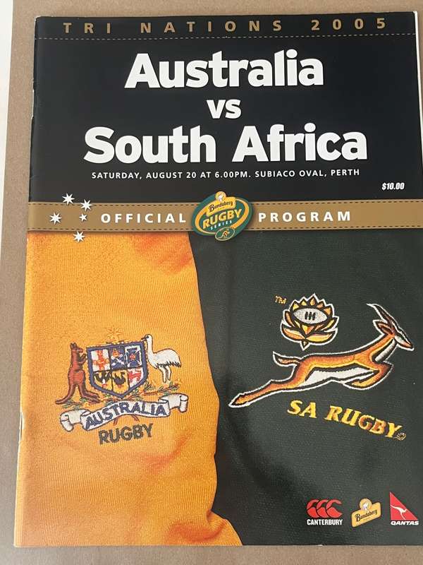 Rugby Programme - South-Africa vs Australia 20/08/2005 (Subiaco Oval)