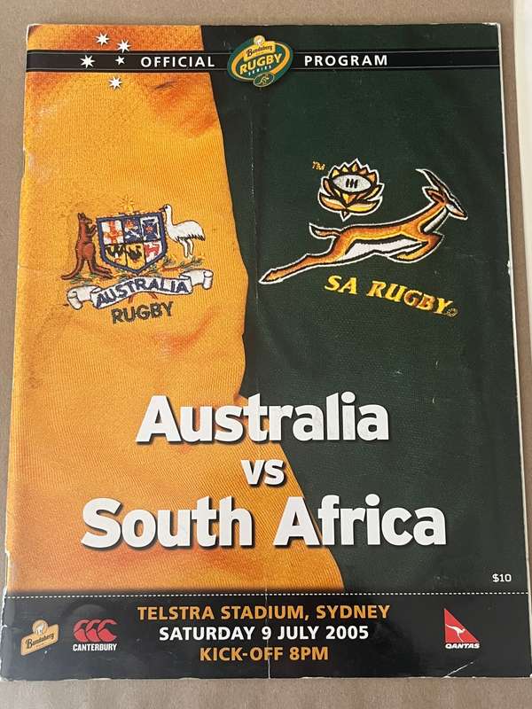 Rugby Programme - South-Africa vs Australia 9/07/2005 (Telstra Stadium)