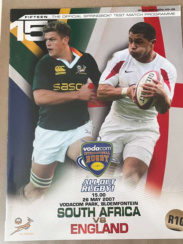 Rugby Programme - South-Africa vs England 26/05/2007 (Bloemfontein)