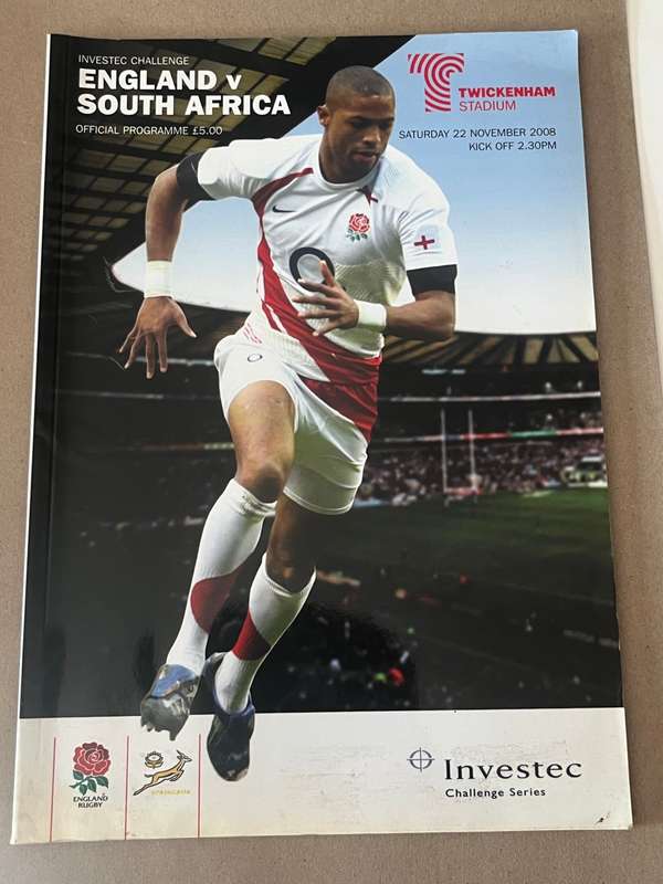 Rugby Programme - England vs South-Africa 22/11/2008 (Twickenham)
