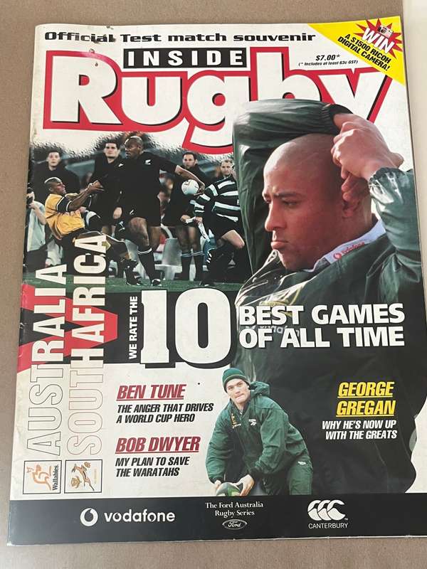 Rugby Programme - South-Africa vs Australia 29/07/2000