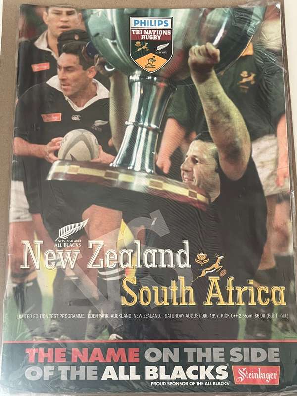 Rugby Programme - South-Africa vs New-Zealand 09/08/1997