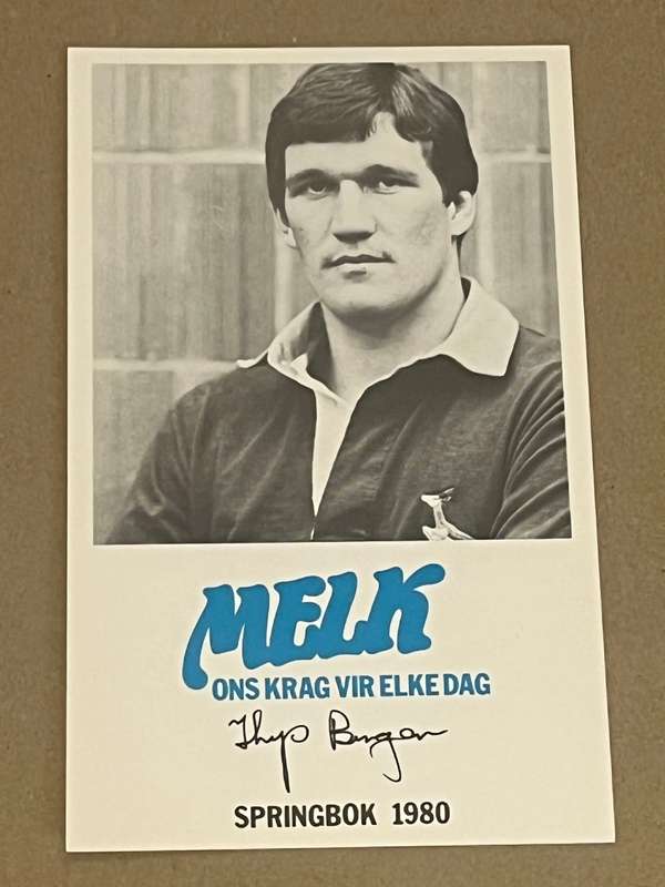 Rugby Card - Milk/Melk Card 1980 (Thys Burger)