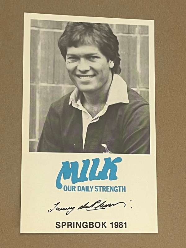 Rugby Card - Milk/Melk Card 1981 (Tommy du Plessis)
