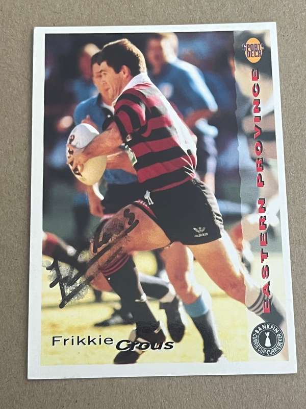 Rugby Card - *SIGNED* Frikkie Crous 1994 Sports Deck Rugby Card