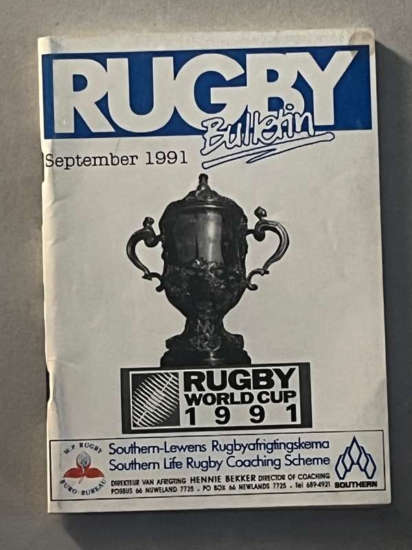 Rugby - Rugby Bulletin Sept 1991 (Special Focus 1991 RWC) 148 pages