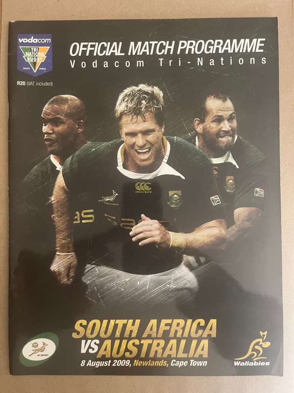 Rugby Programme - South-Africa vs New Zealand All Blacks 16/08/2008