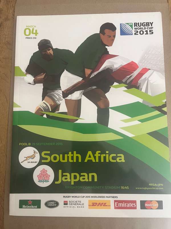 Rugby Programme - South-Africa vs Japan 19/09/2015