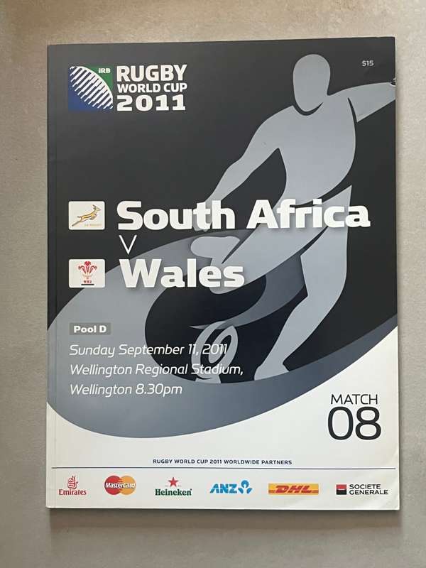 Rugby Programme - 4 * South-Africa 2011 Rugby World Cup Pool Game Programmes