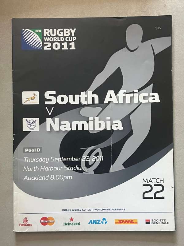 Rugby Programme - 4 * South-Africa 2011 Rugby World Cup Pool Game Programmes