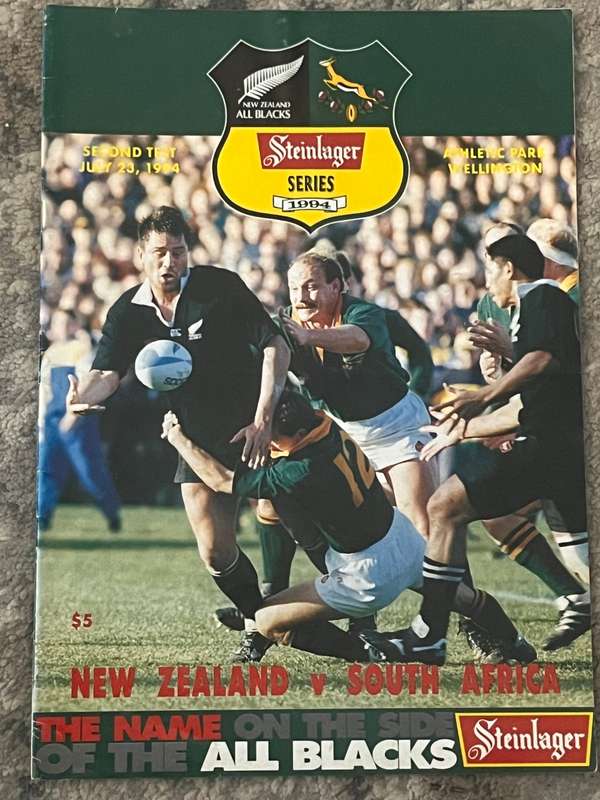 Rugby Programme - South-Africa vs New Zealand All Black 2nd Test 23/07/1994