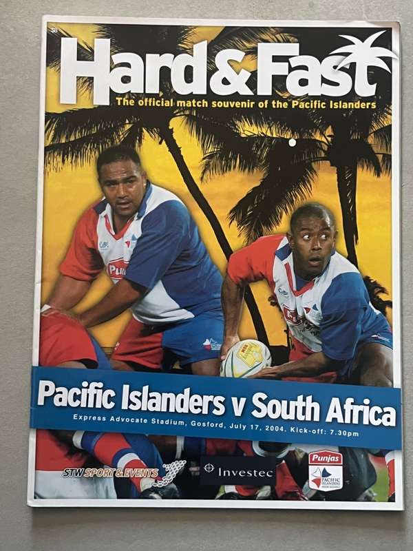 Rugby Programme - Pacific Islanders vs South-Africa 17/07/2004