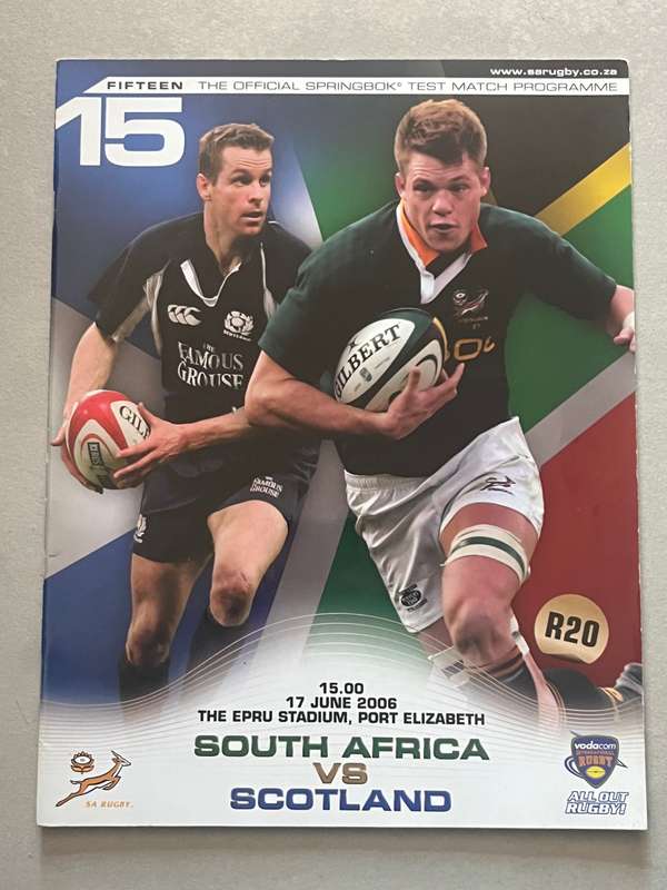 Rugby Programme - South-Africa vs Scotland 17/06/2006