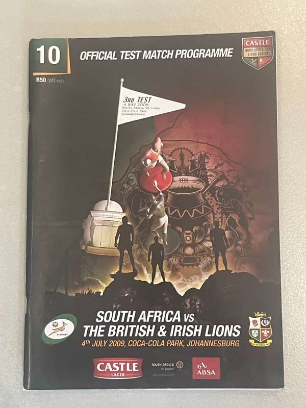 Rugby Programme - (3 Programmes) South-Africa vs British Lions 2009 (All 3 Test Programmes)