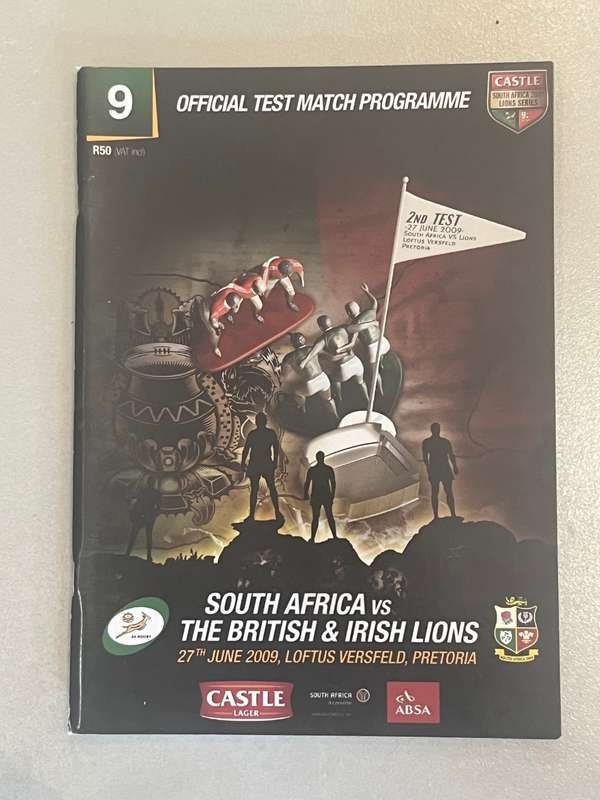Rugby Programme - (3 Programmes) South-Africa vs British Lions 2009 (All 3 Test Programmes)