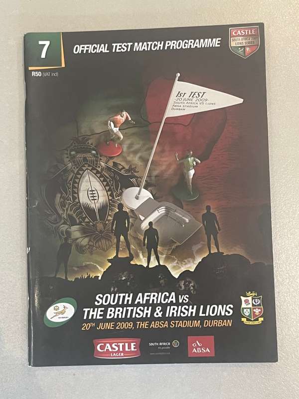 Rugby Programme - (3 Programmes) South-Africa vs British Lions 2009 (All 3 Test Programmes)