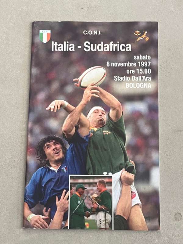 Rugby Programme - South-Africa vs Italy 08/11/1997