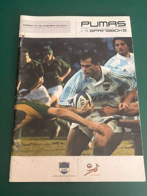 Rugby Programme - South-Africa vs Argentina 04/12/2004