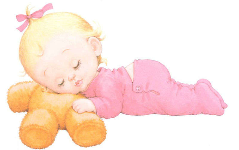 3D layered precious moments, Sleeping baby girl