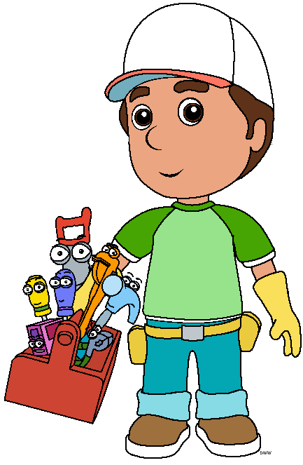 3D layered Handy Manny with tools
