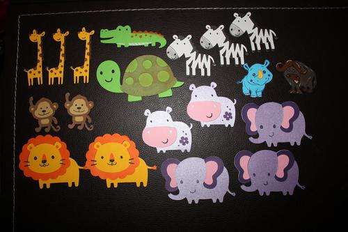 Wild animals, mixed lot - paper piecing