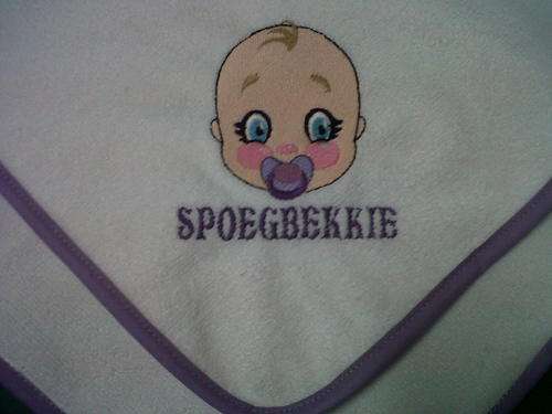 Embroided Burpers with  Bias Binding - Spoegbekkie