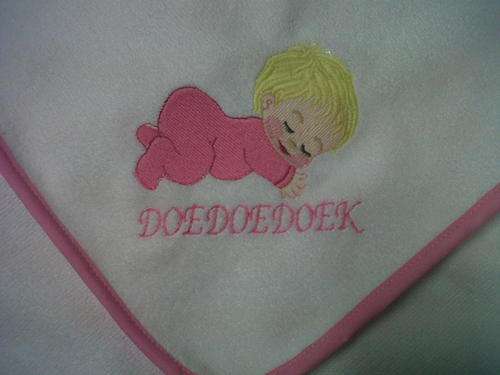 Embroided Burpers with  Bias Binding - Sleeping baby