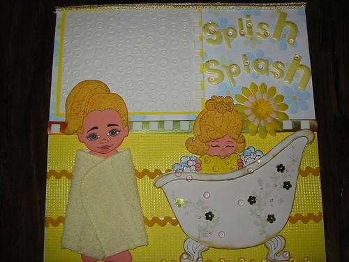 Premade page - Splish Splash yellow