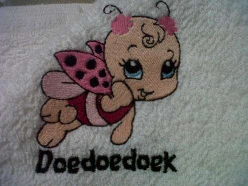 Embroided Burpers - ladybird