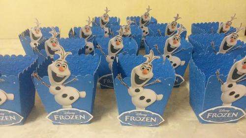 Handmade Frozen Party Supplies - 6 popcorn boxes