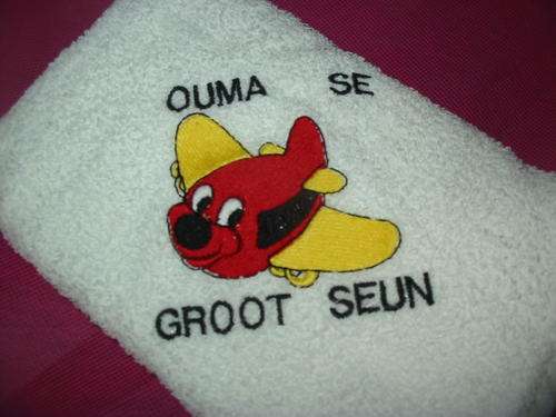 Embroided Burpers - plane