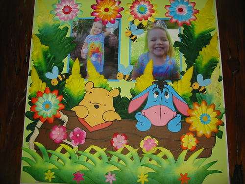 Premade page Pooh and friends