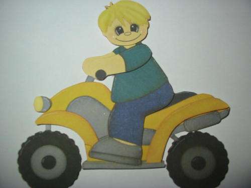 3D layered Quadbike Boy