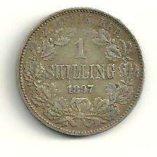 ZAR 1 shilling 1897 - good price