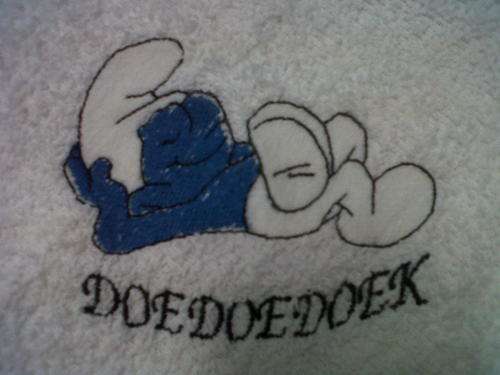 Embroided Burpers - Smurf