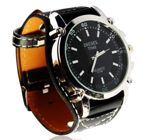 DIESEL TIME WATCH FOR MEN WITH METALLIC SILVER DIAL