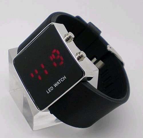 LED Mirror Watch