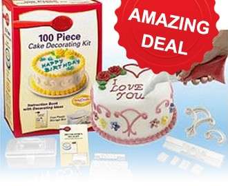 100 PIECE, CAKE DECORATING KIT