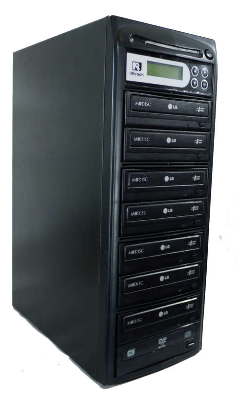 Stand-alone DVD DUPLICATOR UReach with up to 8 available slots
