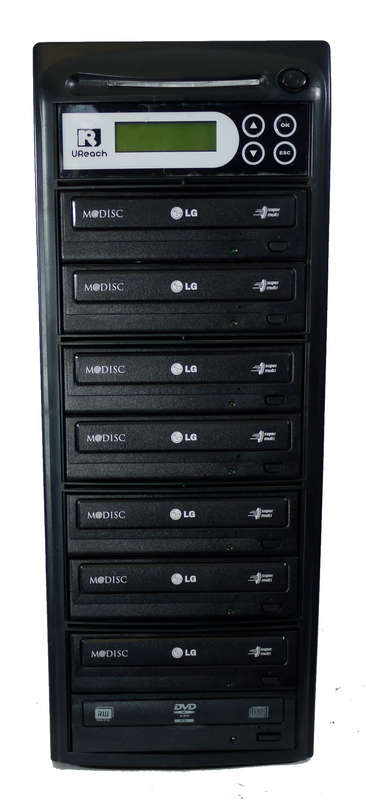 Stand-alone DVD DUPLICATOR UReach with up to 8 available slots