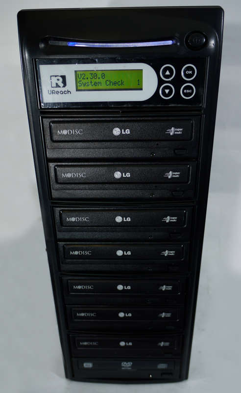 Stand-alone DVD DUPLICATOR UReach with up to 8 available slots