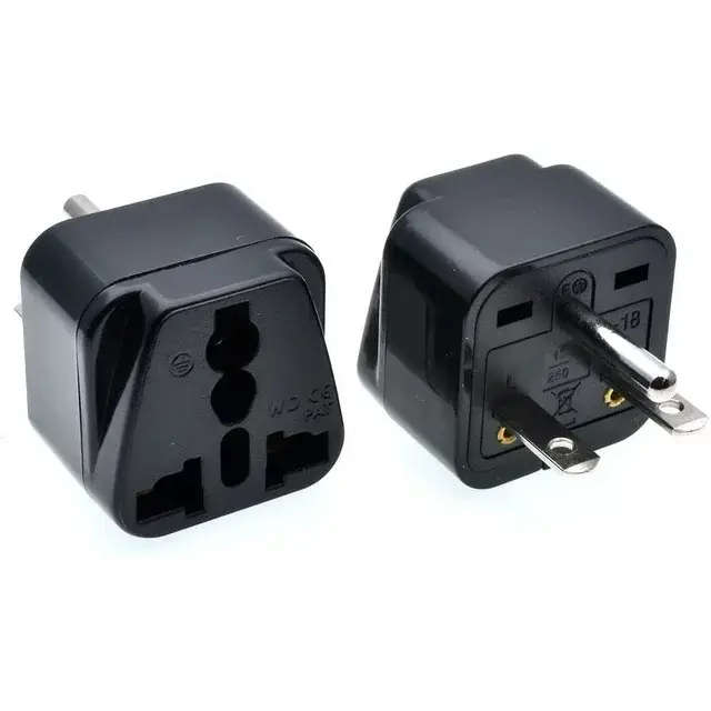 wf pat plug adapter black - Universal plug adapter