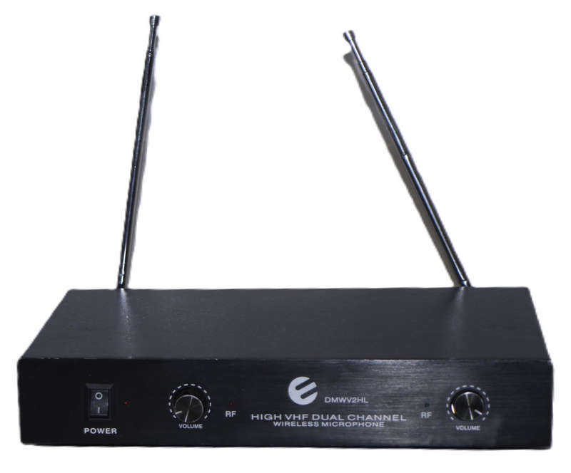High VHF Dual Channel Wireless Microphone(MICROPHONES NOT INCLUDED)